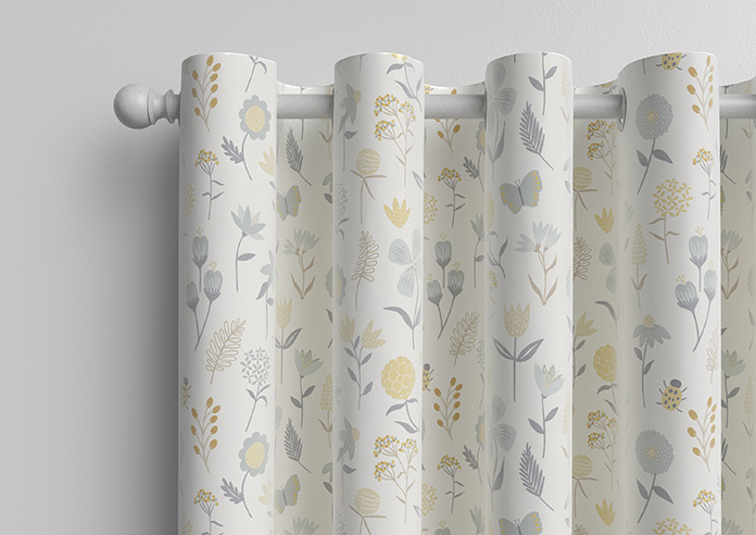 Floral Whimsy, Burnt Yellow - Made to Measure Curtains - Image 12